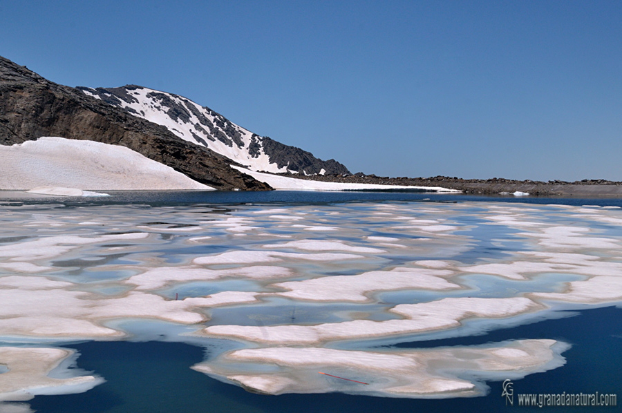 Deshielo en la Laguna de las Yeguas( Sierra Nevada)